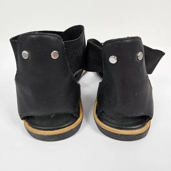 Sorel Ella Black Stretch Cross Ankle Strap Sandal 10.5 NL2893-010 - Picture 7 of 9